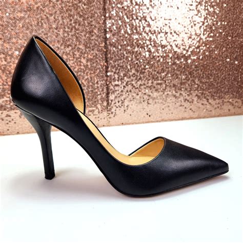 michael kors black pointed heels dorsay|Michael Kors Women's Black Heels and Pumps .